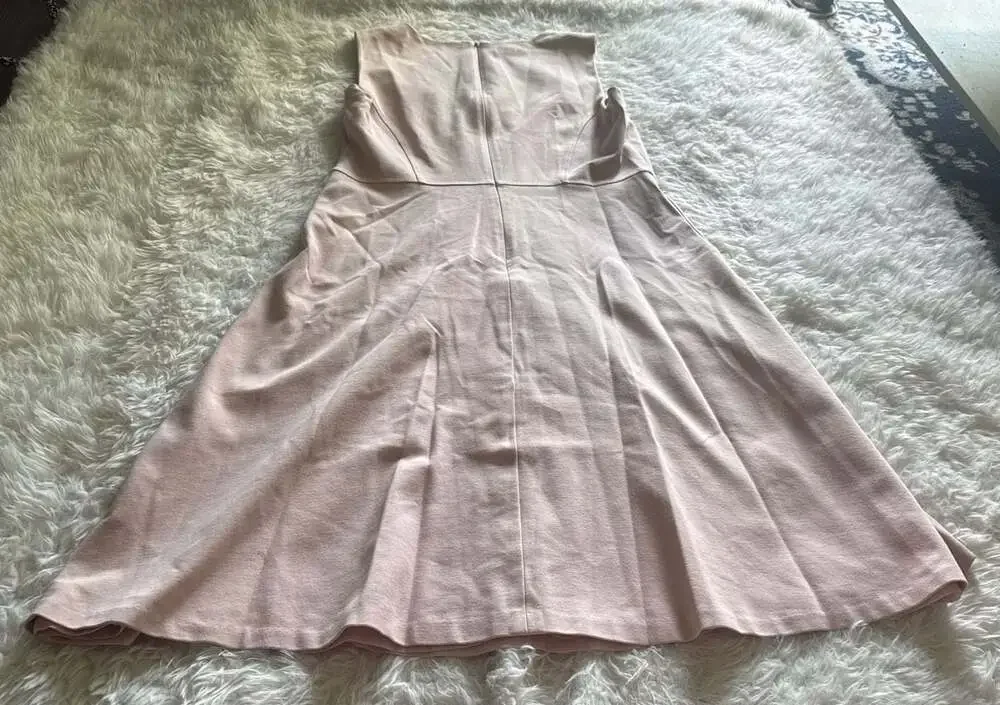 Talbots Sleeveless Ponte Knit A-Line Dress in Pink